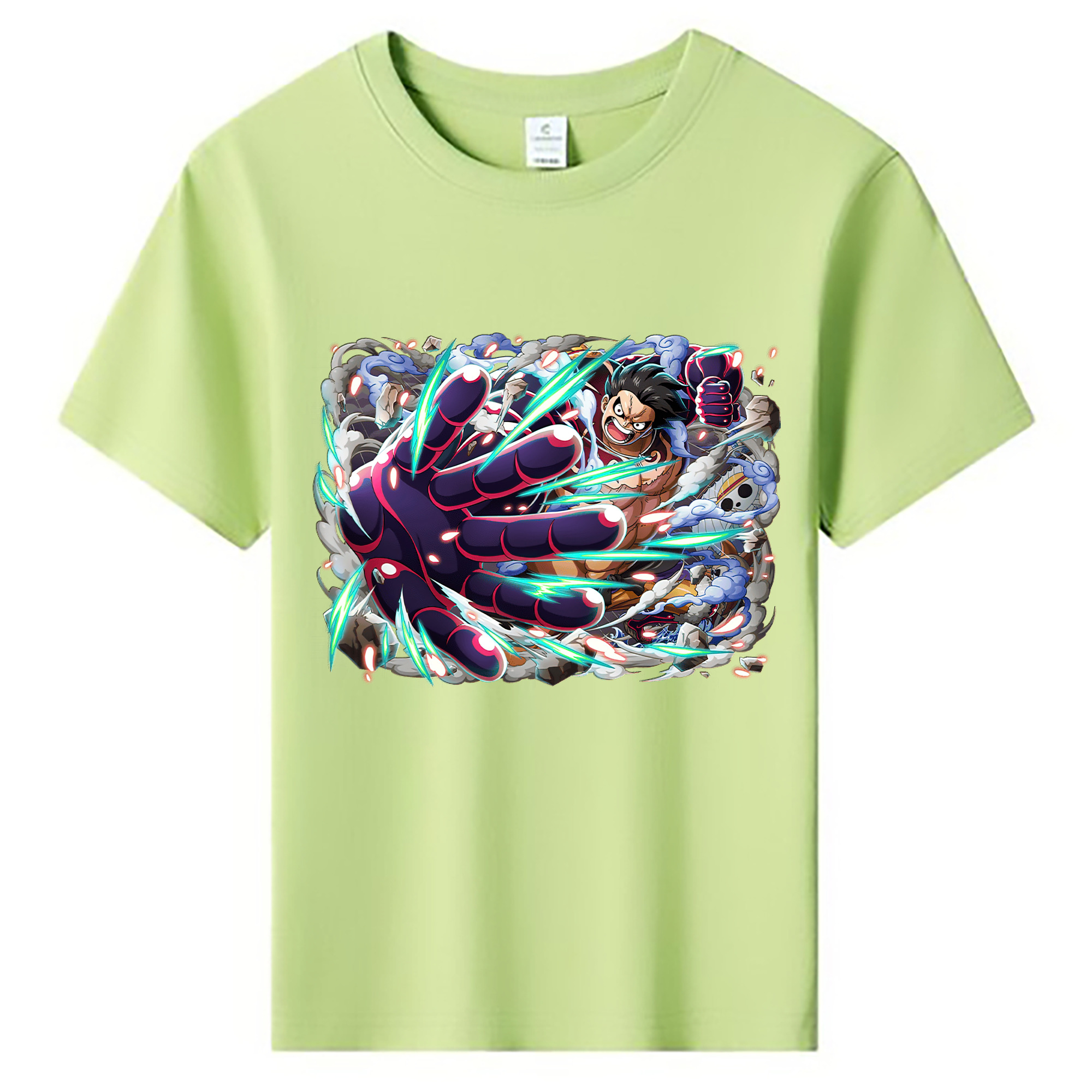 ワンピース モンキー・D・ルフィ ONE PIECE Monkey D. Luffy 綿100％キッズTシャツ（フロントプリント）